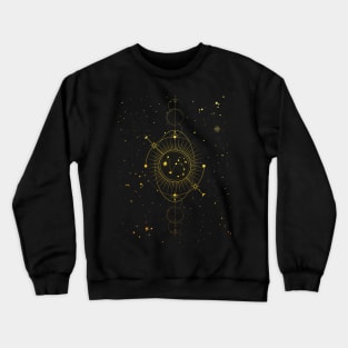 Cosmic Capricorn Gold Texture Crewneck Sweatshirt